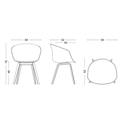 About a Chair AAC 23 Armchair Leather